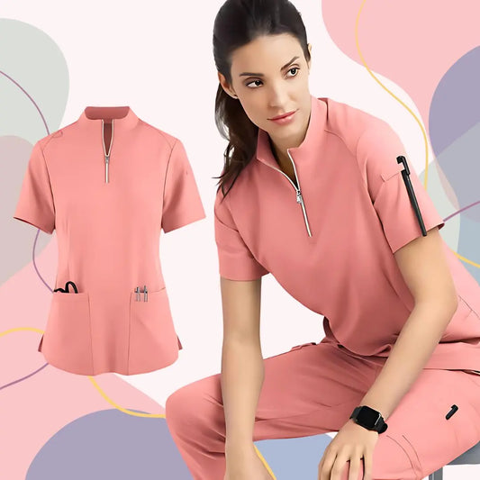 Modern Comfort Zip-Front Scrub Set - Sleek and Chic Toots Medical Scrubs / Uniforms